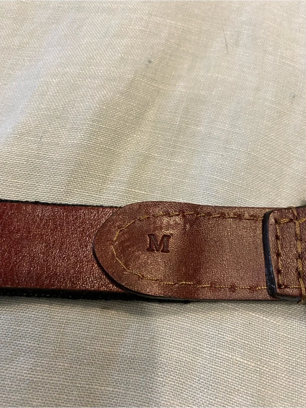 Smathers & Branson Jolly Roger skull crossbones children's M needlepoint belt